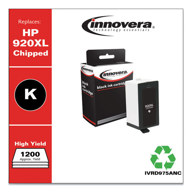 INNOVERA D975ANC Remanufactured Black High-Yield Ink, Replacement for 920XL (CD975AN), 1,200 Page-Yield