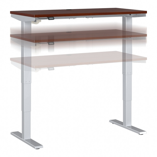 BUSH INDUSTRIES INC. Bush Business Furniture M4S4824HCSK Move 40 Series by Bush Business Furniture Electric 48inW Height-Adjustable Standing Desk, 48in x 24in, Hansen Cherry/Cool Gray Metallic, Standard Delivery