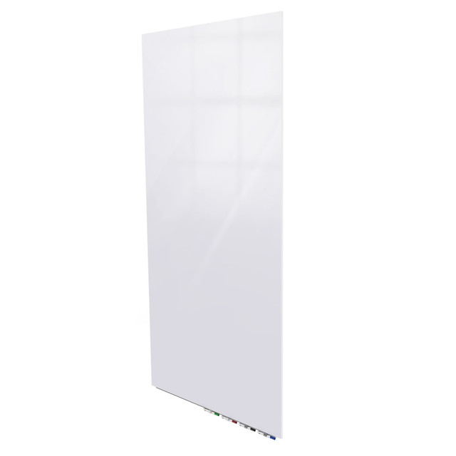 GHENT MANUFACTURING INC. ARIASM63WH Ghent Aria Low-Profile Magnetic Glass Whiteboard, 72in x 36in, White