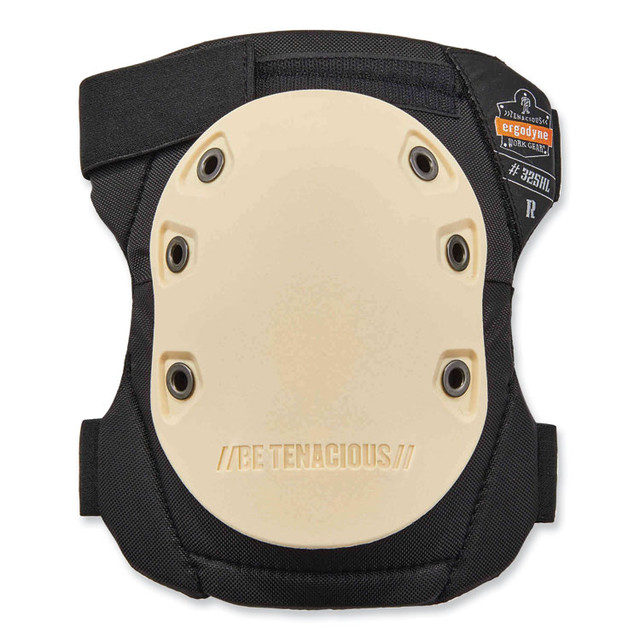 TENACIOUS HOLDINGS, INC. ergodyne® 18326 ProFlex 325HL Non-Marring Rubber Cap Knee Pads, Hook and Loop Closure, One Size Fits Most, Tan Cap, Pair