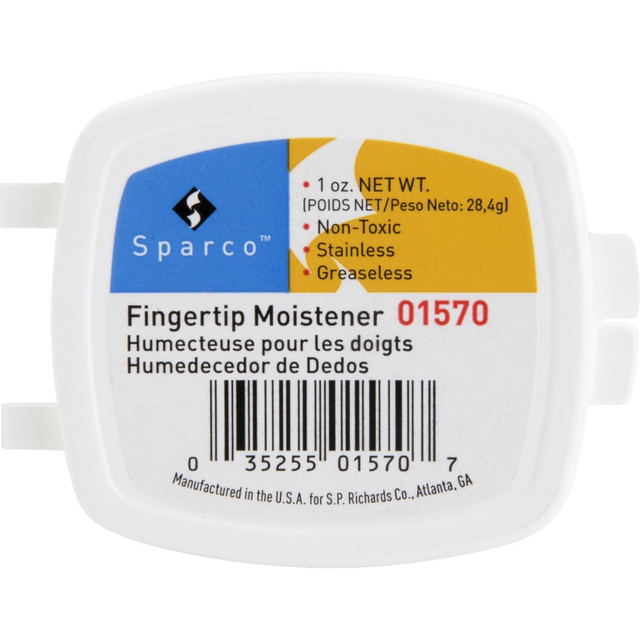 SP RICHARDS 01570 Sparco 1 Oz. Greaseless Fingertip Moistener - Odorless, Greaseless, Stainingless, Non-slip - 1 oz - White SP RICHARDS 01570 Sparco 1 Oz. Greaseless Fingertip Moistener - Odorless, Greaseless, Stainingless, Non-slip - 1 oz - White