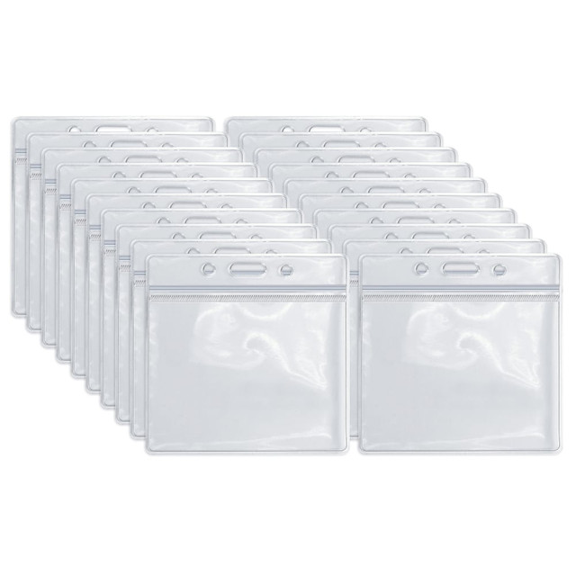 CONSOLIDATED STAMP MFG CO 074133PK2 COSCO CDC Vaccine Card Holder, 4-5/16in x 4-7/16in, Clear, Pack Of 20 Holders