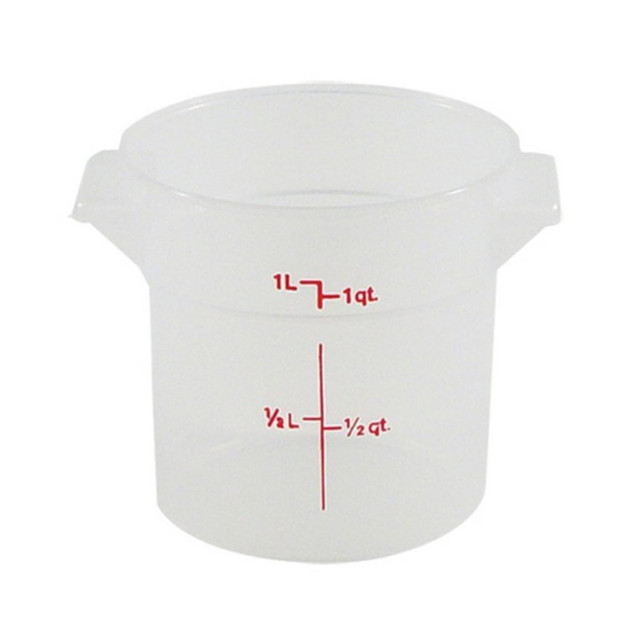 CAMBRO MFG. CO. RFS1PP190 Cambro Food Storage Container, 1 Qt, Clear CAMBRO MFG. CO. RFS1PP190 Cambro Food Storage Container, 1 Qt, Clear