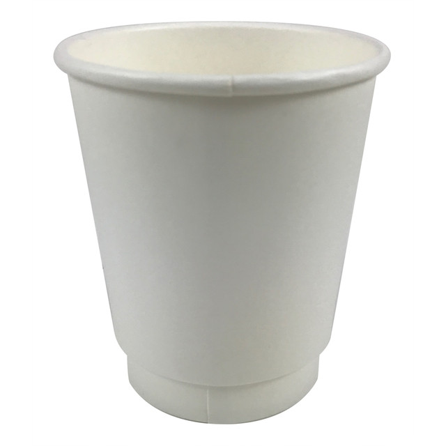 No Brand 4OZHOTCUP Generic Paper Cups Disposable Hot Cups With Lids, 4 Oz, White, Case Of 1,000