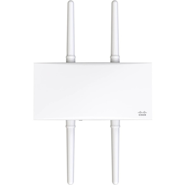 CISCO MR76-HW Meraki MR76 Dual Band IEEE 802.11 a/b/g/n/ac/ax 1.70 Gbit/s Wireless Access Point - Outdoor - 2.40 GHz, 5 GHz - 4 x External Antenna(s) - External - MIMO Technology - 1 x Network (RJ-45) - Gigabit Ethernet - PoE Ports - 15 W - IP67 CISCO MR76-HW Meraki MR76 Dual Band IEEE 802.11 a/b/g/n/ac/ax 1.70 Gbit/s Wireless Access Point - Outdoor - 2.40 GHz, 5 GHz - 4 x External Antenna(s) - External - MIMO Technology - 1 x Network (RJ-45) - Gigabit Ethernet - PoE Ports - 15 W - IP67
