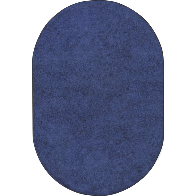 JOY CARPETS & CO. 80QQ-03 Joy Carpets Kids Essentials Oval Area Rug, Endurance, 6ft x 9ft, Midnight Sky