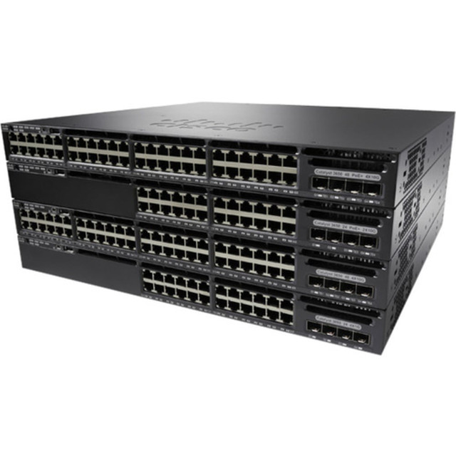 CISCO WS-C3650-48TQ-S  Catalyst 3650-48T Layer 3 Switch - 48 Ports - Manageable - 10/100/1000Base-T - 4 Layer Supported - 1U High - Rack-mountable, Desktop - Lifetime Limited Warranty