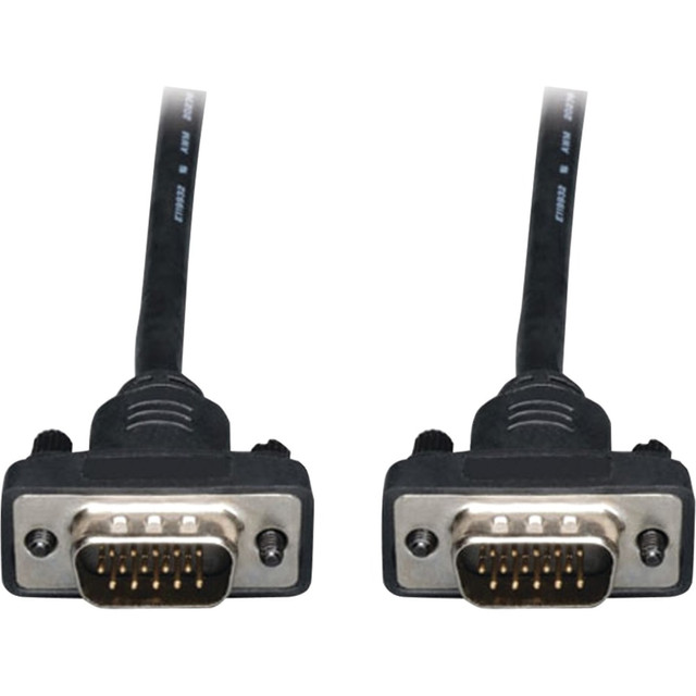 Durable connectors. The gold-plated connectors used in this cable enhance electrical conductivity while resisting corrosion, ensuring a stable and long-lasting connection.  Versatile compatibility. Equipped with 15 pin HD D-Sub (HD-15) connectors, this cable is compatible with a wide range of devices, making it an ideal choice for various setups.  Reliable construction. This VGA cable features double shielding, which protects the signal from electromagnetic interference, providing clearer picture quality for your display needs.  Molded design. The molded ends of this VGA cable add strength and flexibility, enabling it to withstand bending and twisting without compromising performance.