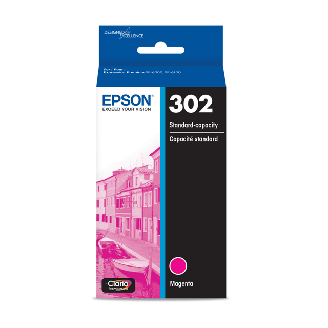 EPSON AMERICA INC. T302320S Epson 302 Claria Premium Magenta Ink Cartridge, T302320-S EPSON AMERICA INC. T302320S Epson 302 Claria Premium Magenta Ink Cartridge, T302320-S