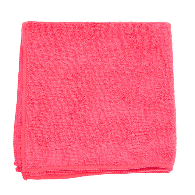 THE TRANZONIC COMPANIES 2502-RED-DZ Hospeco MicroWorks Standard Microfiber Towels, 16in x 16in, Red, Pack Of 12