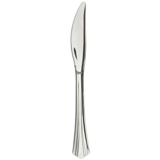 WADDINGTON NORTH AMERICA INC. WNA 630155  Reflections Heavyweight Plastic Knives, 7 1/2in, Silver, Case Of 600