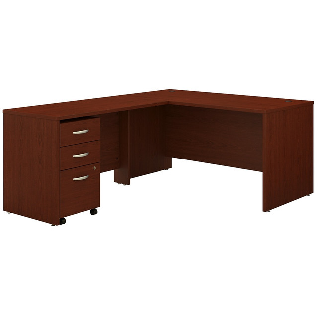 BUSH INDUSTRIES INC. SRC146MASU Bush Business Furniture 60inW L-Shaped Corner Desk With 3-Drawer Mobile File Cabinet, Mahogany, Standard Delivery BUSH INDUSTRIES INC. SRC146MASU Bush Business Furniture 60inW L-Shaped Corner Desk With 3-Drawer Mobile File Cabinet, Mahogany, Standard Delivery