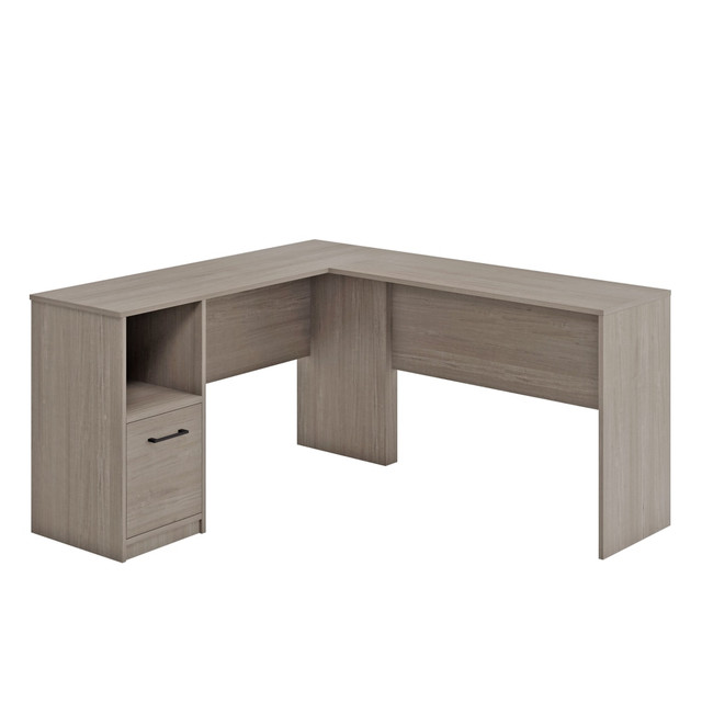 SAUDER WOODWORKING CO. Sauder 428236  Beginnings 59inW L-Shaped Home Office Computer Desk, Silver Sycamore