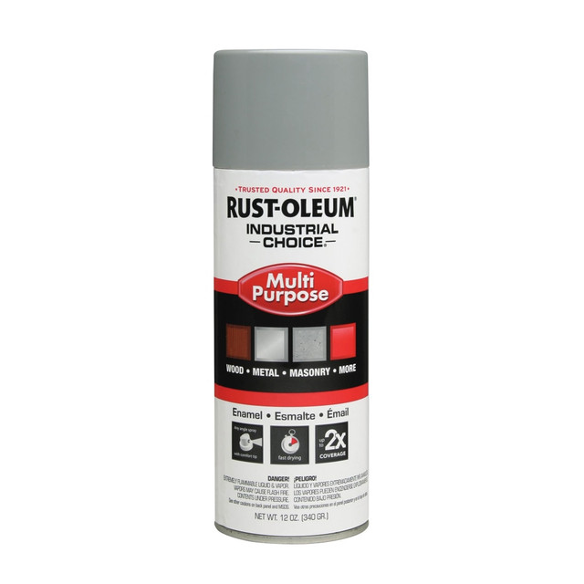 RUST-OLEUM CORPORATION 214645 Rust-Oleum Industrial Choice 1600 System Multi-Purpose Enamel Spray Paint, 12 Oz, Gloss ANSI 61 Light Gray, Case Of 6 Cans RUST-OLEUM CORPORATION 214645 Rust-Oleum Industrial Choice 1600 System Multi-Purpose Enamel Spray Paint, 12 Oz, Gloss ANSI 61 Light Gray, Case Of 6 Cans