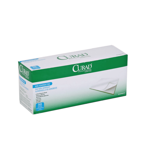 MEDLINE INDUSTRIES, INC. NON25720 CURAD Sterile Non-Adherent Pads, 3in x 8in, White, 50 Per Box, Case Of 12 Boxes