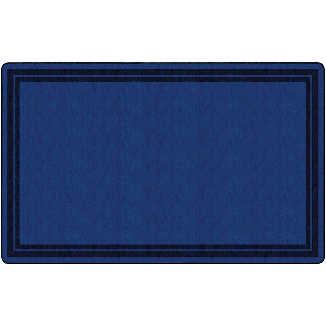 FLAGSHIP CARPETS FE423-44A  Double-Border Rectangular Rug, 90in x 144in, Dark Blue