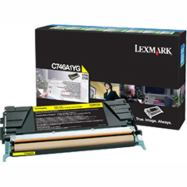 LEXMARK INTERNATIONAL, INC. Lexmark C746A4YG  Laser Toner Cartridge - Return Program - Yellow - 1 Each - 6000 Pages