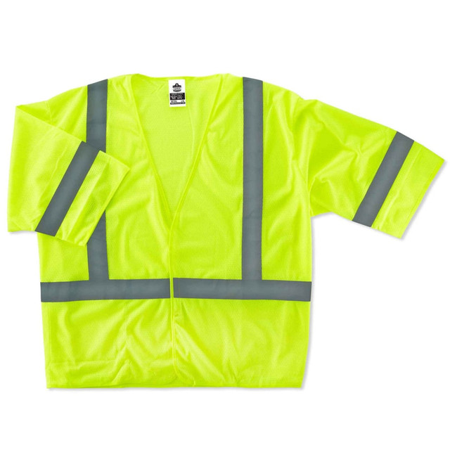 ERGODYNE CORPORATION 22029 Ergodyne GloWear Safety Vest, Economy, Type-R Class 3, 4X/5X, Lime, 8310HL