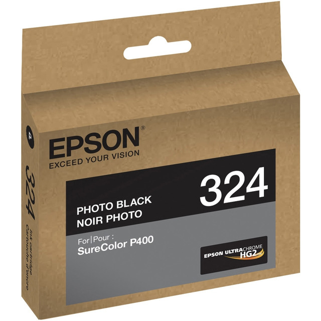 EPSON AMERICA INC. T324120 Epson UltraChrome 324 Original Inkjet Ink Cartridge - Photo Black - 1 Each - Inkjet - 1 Each EPSON AMERICA INC. T324120 Epson UltraChrome 324 Original Inkjet Ink Cartridge - Photo Black - 1 Each - Inkjet - 1 Each