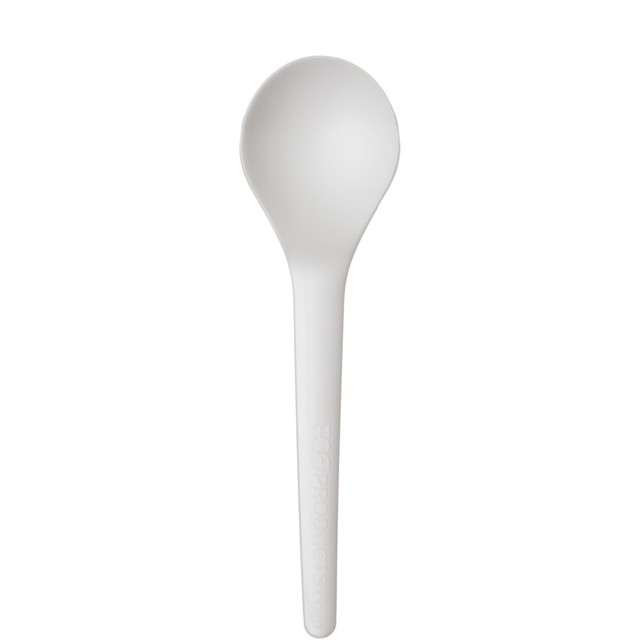 ECO-PRODUCTS, INC. Eco-Products EP-S014  Plantware Soup Spoons, 6in, Off White, Pack Of 1,000 Spoons