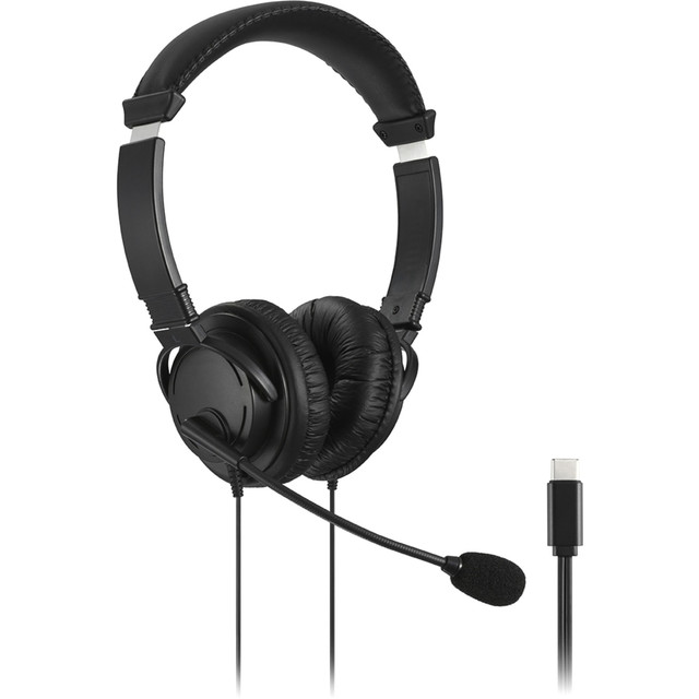 ACCO BRANDS USA, LLC K97457WW Kensington Classic USB-C Headset with Mic - Stereo - USB Type C - Wired - Over-the-head - Binaural - Circumaural - 6 ft Cable - Noise Cancelling Microphone - Noise Canceling ACCO BRANDS USA, LLC K97457WW Kensington Classic USB-C Headset with Mic - Stereo - USB Type C - Wired - Over-the-head - Binaural - Circumaural - 6 ft Cable - Noise Cancelling Microphone - Noise Canceling