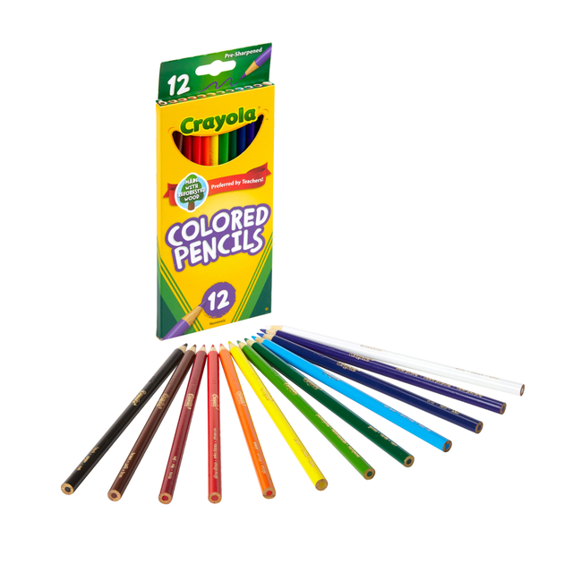 CRAYOLA LLC 68-4012 Crayola Color Pencils, Assorted Colors, Set Of 12 Color Pencils