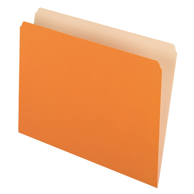 TOPS BRANDS 152ORA Pendaflex Straight-Cut Color File Folders, Letter Size, Orange, Box Of 100