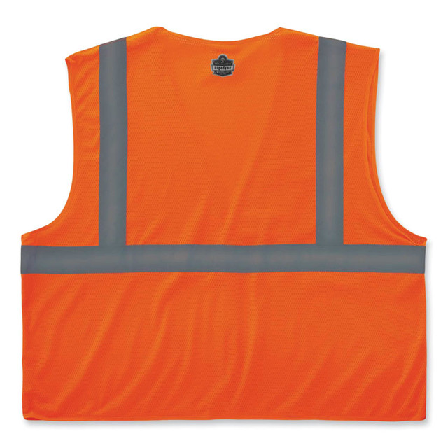 TENACIOUS HOLDINGS, INC. ergodyne® 21015 GloWear 8210HL Class 2 Economy Mesh Hook and Loop Vest, Polyester, Large/X-Large, Orange