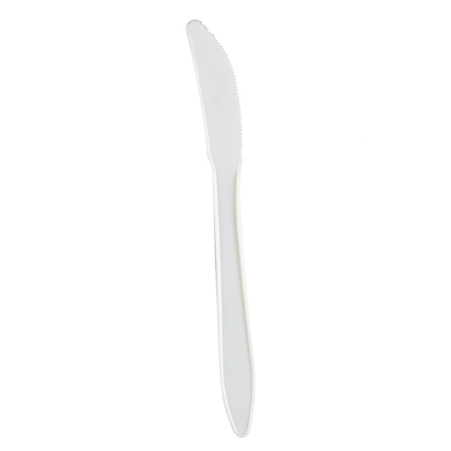 GENUINE JOE 20001 Heavy/Medium-Weight Polypropylene Knives, White, Box Of 1,000 GENUINE JOE 20001 Heavy/Medium-Weight Polypropylene Knives, White, Box Of 1,000