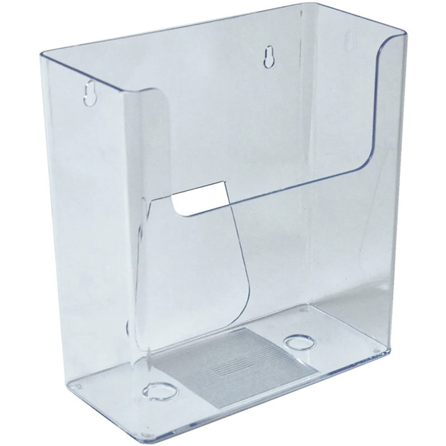 AZAR INTERNATIONAL INC 252415 Azar Displays Desktop/Wall-Mount File Holders, 9-1/2inH x 8-7/8inW x 4-1/4inD, Clear, Pack Of 4 Holders