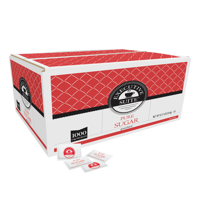 OFFICE DEPOT 83976 Executive Suite Pure Sugar, 0.1 Oz, Box Of 1,000 Packets