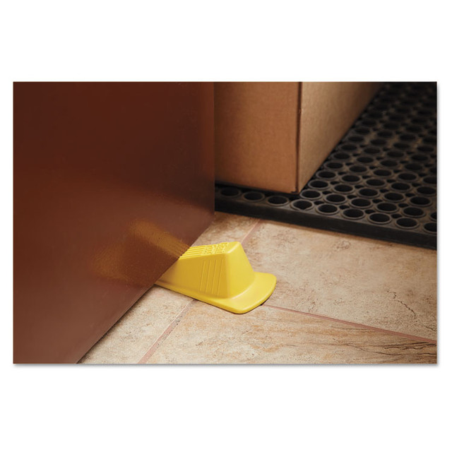 MASTER CASTER COMPANY 00966 Giant Foot Doorstop, No-Slip Rubber Wedge, 3.5w x 6.75d x 2h, Safety Yellow