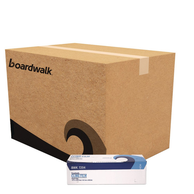 LAYFLAT & IMPACT PRODUCTS 7204 Boardwalk PVC Food Wrap Film, 18in x 2000ft, Clear