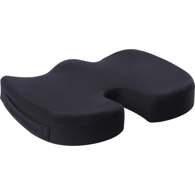 SP RICHARDS Lorell 18307  Butterfly-Shaped Seat Cushion - 17.50in x 15.50in - Fabric, Memory Foam, Silicone - Butterfly - Comfortable, Ergonomic Design, Durable, Machine Washable, Zippered, Anti-slip - Black - 1Each