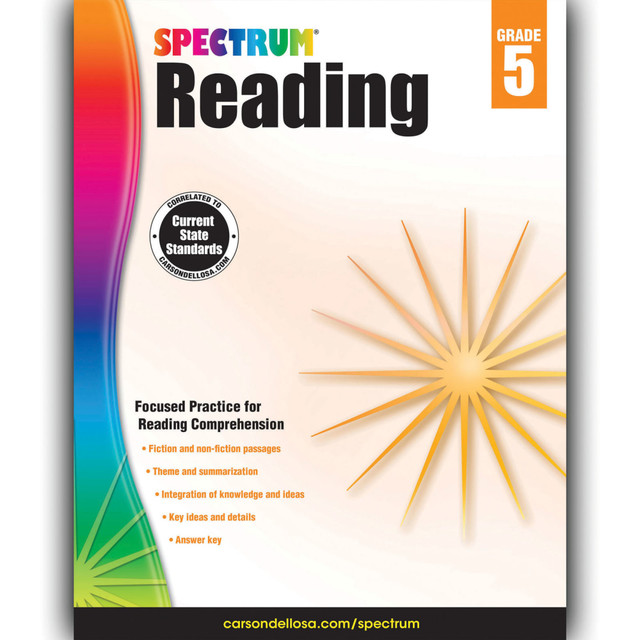 CARSON-DELLOSA PUBLISHING LLC CD-704583 Spectrum Reading Workbook, Grade 5 CARSON-DELLOSA PUBLISHING LLC CD-704583 Spectrum Reading Workbook, Grade 5