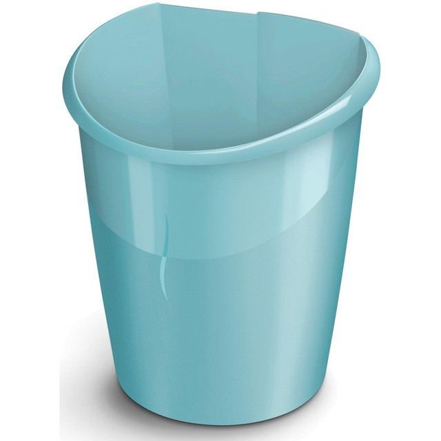 CEP 1003200991  Ellypse Waste Bin - 3.96 gal Capacity - Curved Mouth, Handle - 15in Height x 11in Width x 12.5in Depth - Mint - 1 Each