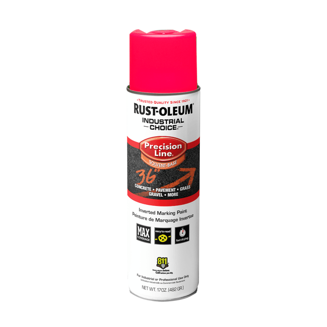 RUST-OLEUM CORPORATION 1661838V Rust-Oleum Industrial Choice M1600 System Solvent-Based Precision Line Inverted Marking Paint, 17 Oz, Fluorescent Pink, Case Of 12 Cans RUST-OLEUM CORPORATION 1661838V Rust-Oleum Industrial Choice M1600 System Solvent-Based Precision Line Inverted Marking Paint, 17 Oz, Fluorescent Pink, Case Of 12 Cans