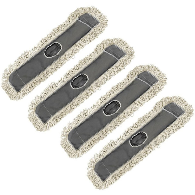 ADIR CORP. ALP434-24-2-2PK Alpine Industries 24in Cotton Dry Dust Mop Replacement Heads, Gray, Pack Of 4 Heads