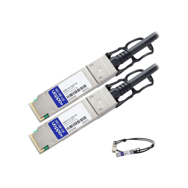 ADD-ON COMPUTER PERIPHERALS, INC. XLDACBL5-AO AddOn 5m Intel Compatible QSFP+ DAC - Direct attach cable - QSFP+ to QSFP+ - 16.4 ft - twinaxial - passive - for Intel Ethernet Converged Network Adapter X520-QDA1 ADD-ON COMPUTER PERIPHERALS, INC. XLDACBL5-AO AddOn 5m Intel Compatible QSFP+ DAC - Direct attach cable - QSFP+ to QSFP+ - 16.4 ft - twinaxial - passive - for Intel Ethernet Converged Network Adapter X520-QDA1