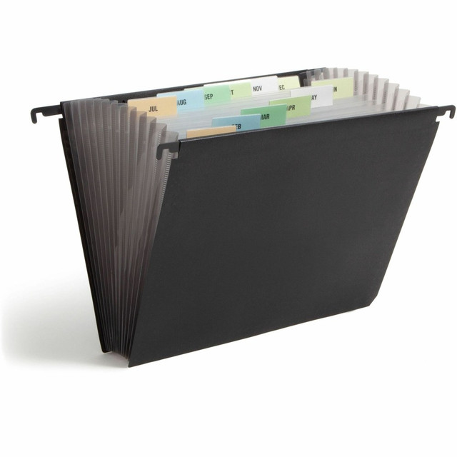 SMEAD MFG CO 65125 Smead Hanging Portable Pocket Expanding File, Letter Size, Black