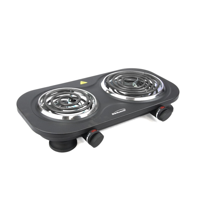 BRENTWOOD APPLIANCES, INC. 99594454M Brentwood Electric 1500W Double Burner, Black BRENTWOOD APPLIANCES, INC. 99594454M Brentwood Electric 1500W Double Burner, Black