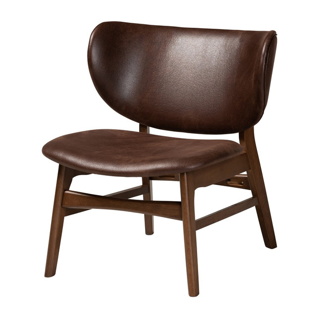 WHOLESALE INTERIORS, INC. Baxton Studio 2721-11712  Marcos Living Room Accent Chair, Dark Brown/Walnut