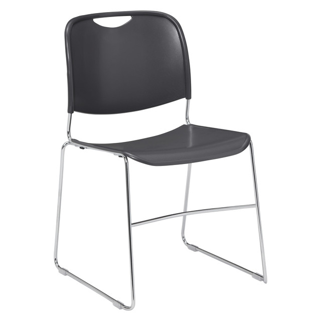 NATIONAL PUBLIC SEATING CORP National Public Seating 8502  8500 Ultra-Compact Stack Chair, Gunmetal/Chrome