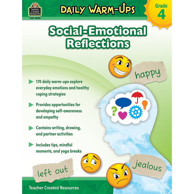 TEACHER CREATED RESOURCES INC. TCR9099 Teacher Created Resources Daily Warm-Ups: Social-Emotional Reflections, 4th Grade