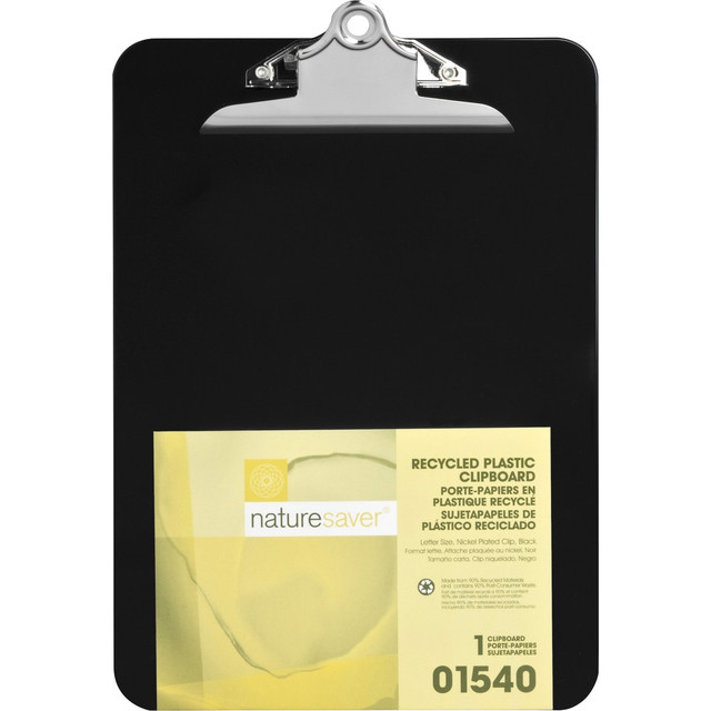 SP RICHARDS 01540 Nature Saver Plastic Clipboards, 8 1/2in x 12in, 100% Recycled, Black SP RICHARDS 01540 Nature Saver Plastic Clipboards, 8 1/2in x 12in, 100% Recycled, Black
