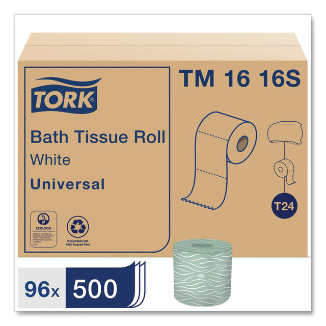 SCA TISSUE Tork® TM1616S Universal Bath Tissue, Septic Safe, 2-Ply, White, 500 Sheets/Roll, 96 Rolls/Carton