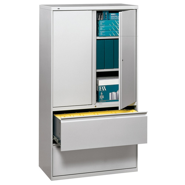 HNI CORPORATION 885LSQ HON 800 Series Storage Cabinet With Lateral File, 36in Wide, Light Gray