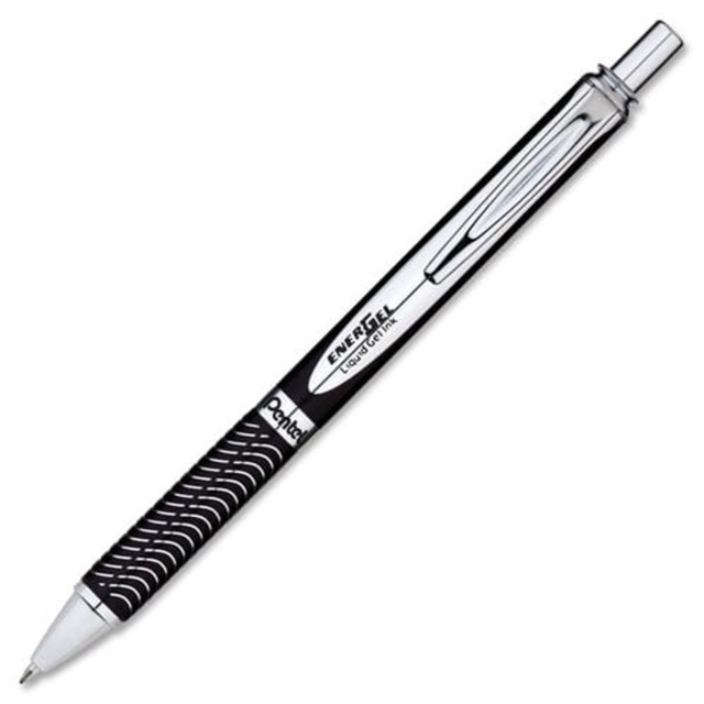 PENTEL OF AMERICA, LTD. BL407AA Pentel EnerGel Alloy Retractable Gel Pen, Medium Point, 0.7 mm, Black Barrel, Black Ink PENTEL OF AMERICA, LTD. BL407AA Pentel EnerGel Alloy Retractable Gel Pen, Medium Point, 0.7 mm, Black Barrel, Black Ink