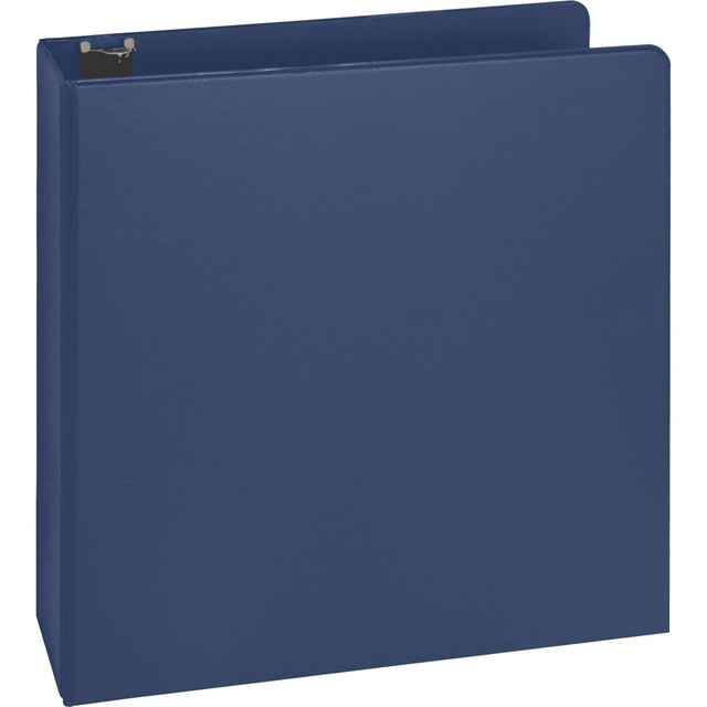 SP RICHARDS 16464 Business Source Basic Round Ring Binders - 2in Binder Capacity - Letter - 8 1/2in x 11in Sheet Size - Round Ring Fastener(s) - Vinyl - Dark Blue - 1.52 lb - Recycled - 1 / Each