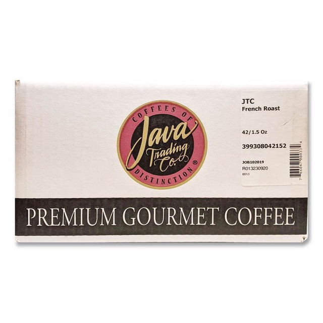 JAVA TRADING CO. Distant Lands Coffee 308042 Coffee Portion Packs, 1.5oz Packs, French Roast, 42/Carton